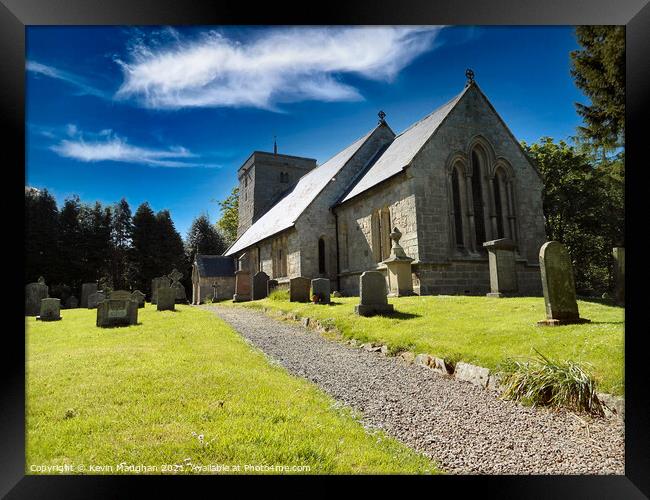 St Michael & All Angels Church In Ingram Village Framed Print by Kevin Maughan