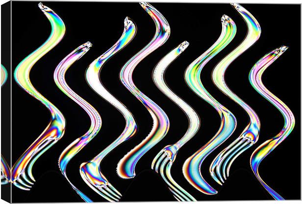Electric Cutlery Snakes Canvas Print by Steve Purnell