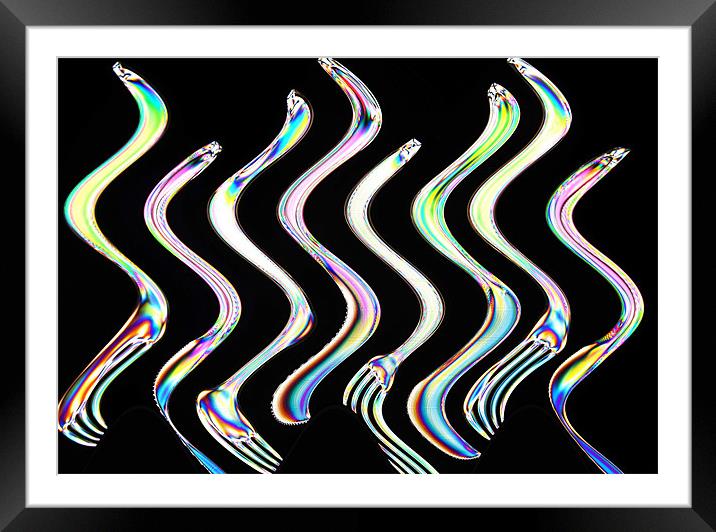 Electric Cutlery Snakes Framed Mounted Print by Steve Purnell