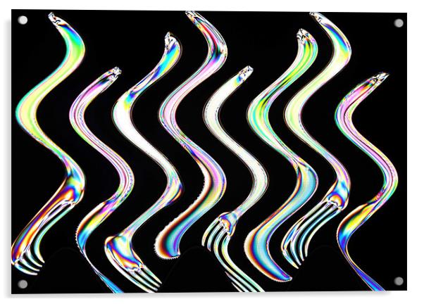 Electric Cutlery Snakes Acrylic by Steve Purnell