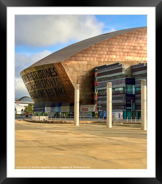 Wales Millennium Centre, Cardiff Bay Framed Mounted Print by Gordon Maclaren