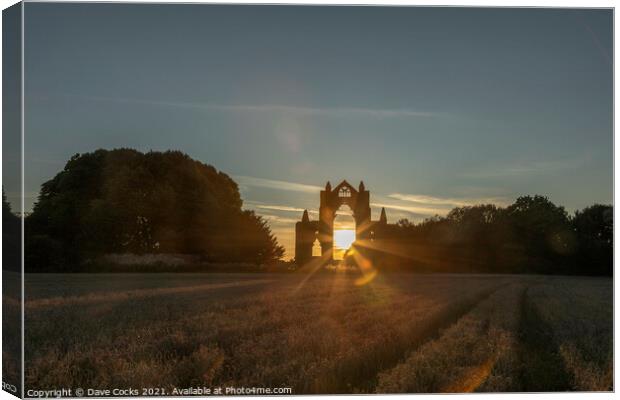 Guisborough Priory at sunset Canvas Print by Dave Cocks