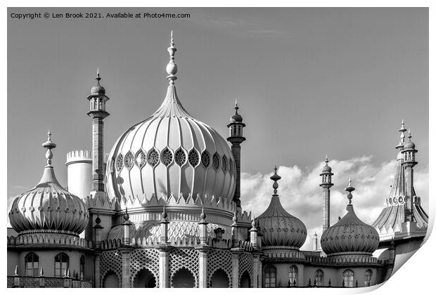 Brighton Royal Pavilion Rooftops Print by Len Brook