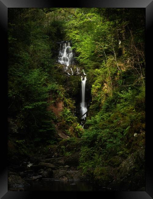 Little Fawn Waterfall, Aberfoyle. Framed Print by Tommy Dickson