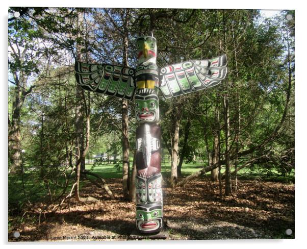 Totem Pole Acrylic by Stephanie Moore