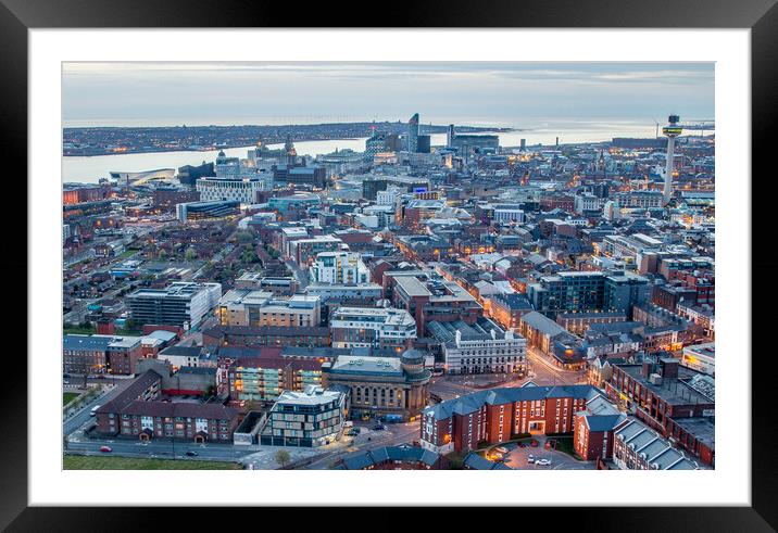 Twilight over Liverpool Framed Mounted Print by Jason Wells