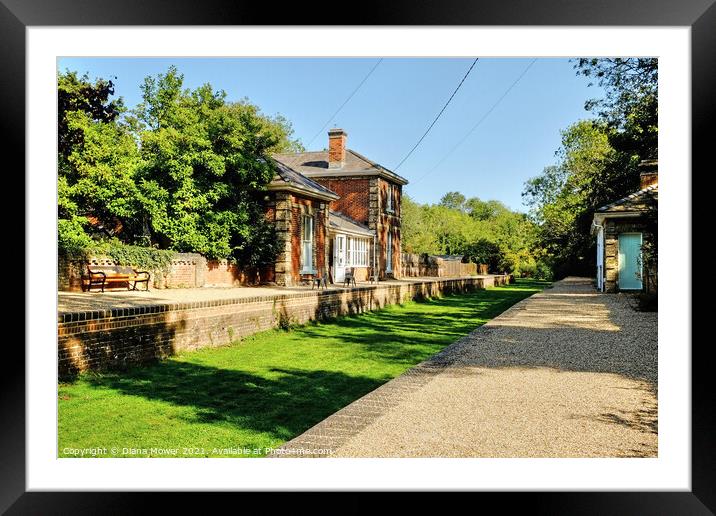 Clare disused Railway Station  Framed Mounted Print by Diana Mower