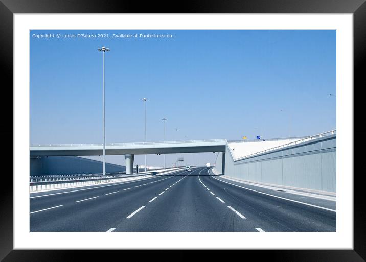 Newly built expressway Highway Framed Mounted Print by Lucas D'Souza