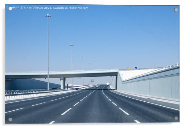 Newly built expressway Highway Acrylic by Lucas D'Souza