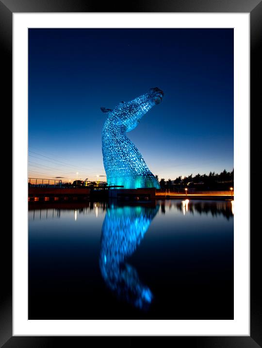 Summer Night At The Kelpies  Framed Mounted Print by Jamie Moffat