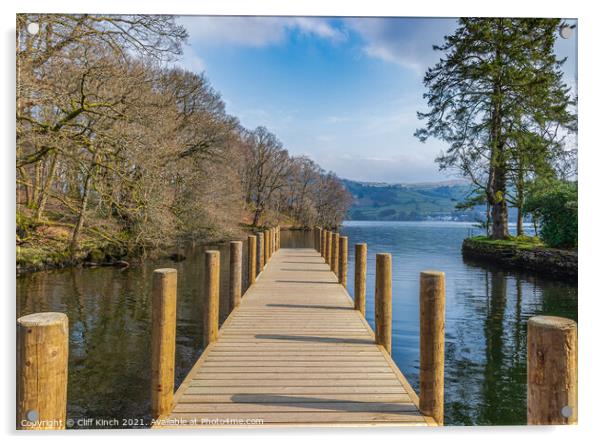 Landing Stage Lake Windermere Acrylic by Cliff Kinch