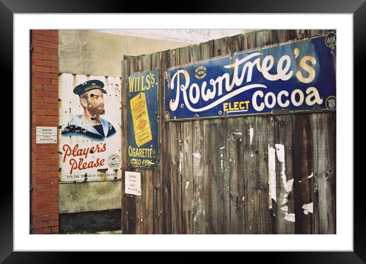Vintage Signs at Beamish  Framed Mounted Print by Jamie Moffat