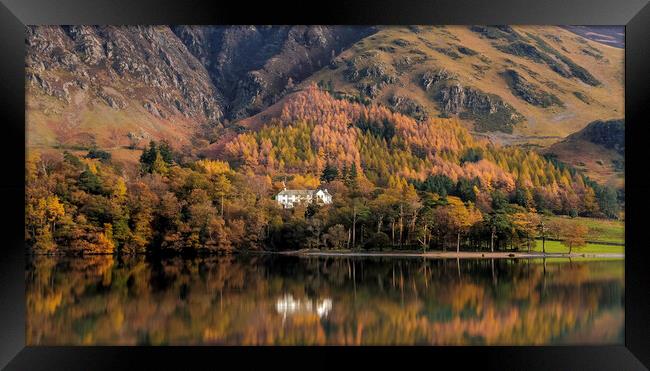 Hassness Country House, Buttermere, Lake Distict Framed Print by Andrew Sharpe
