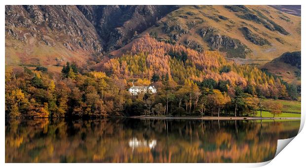 Hassness Country House, Buttermere, Lake Distict Print by Andrew Sharpe