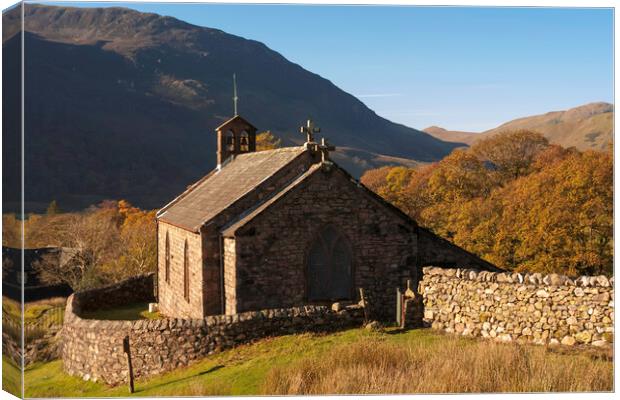 St James Church, Buttermere, Lake District Canvas Print by Andrew Sharpe