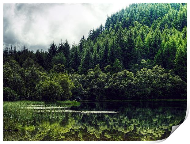 Reflections On Loch Chon, Scotland Print by Aj’s Images