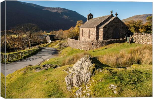 St James Church, Buttermere, Lake District Canvas Print by Andrew Sharpe