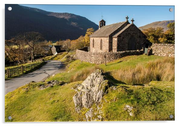 St James Church, Buttermere, Lake District Acrylic by Andrew Sharpe