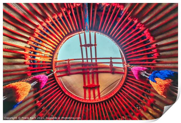 A beautiful interior of a traditional hut Print by Frank Bach