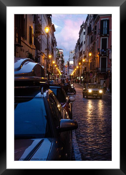 Rome at night Framed Mounted Print by Adelaide Lin
