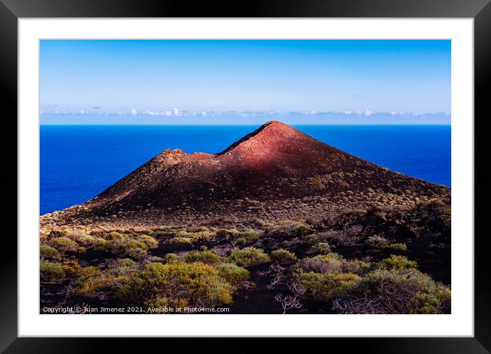 Volcano cinder cone in the Island of La Palma Framed Mounted Print by Juan Jimenez