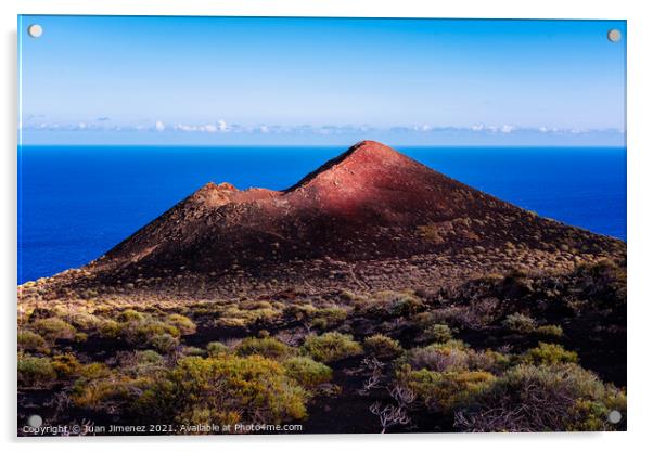 Volcano cinder cone in the Island of La Palma Acrylic by Juan Jimenez