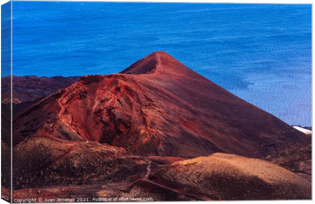 Teneguia Volcano cinder cone in the Island of La Palma Canvas Print by Juan Jimenez