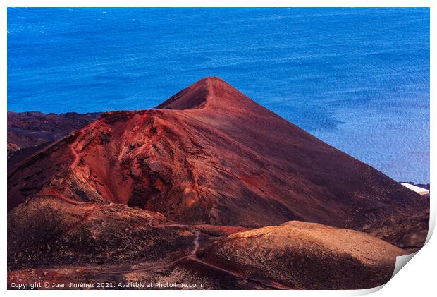 Teneguia Volcano cinder cone in the Island of La Palma Print by Juan Jimenez