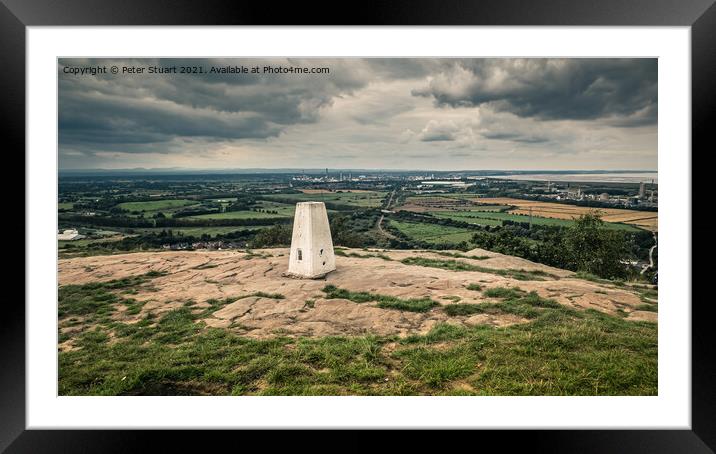 Walking between Helsby Hill and Woodhouse Hill near Frodsham in  Framed Mounted Print by Peter Stuart