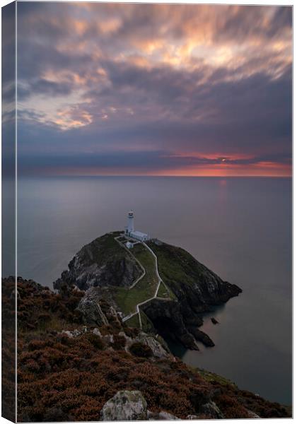 South Stack lighthouse, Anglesey Canvas Print by Sandra Kepkowska