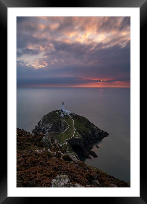 South Stack lighthouse, Anglesey Framed Mounted Print by Sandra Kepkowska