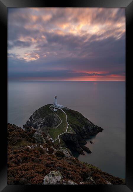 South Stack lighthouse, Anglesey Framed Print by Sandra Kepkowska