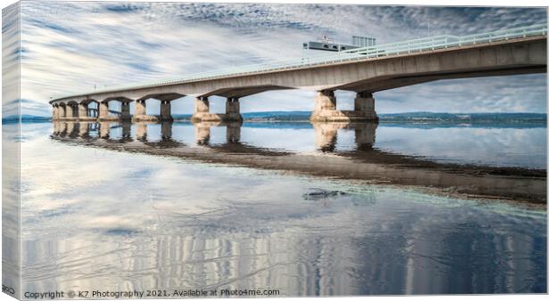 The Prince Of Wales Bridge over the Severn Estuary Canvas Print by K7 Photography