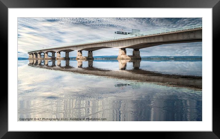 The Prince Of Wales Bridge over the Severn Estuary Framed Mounted Print by K7 Photography