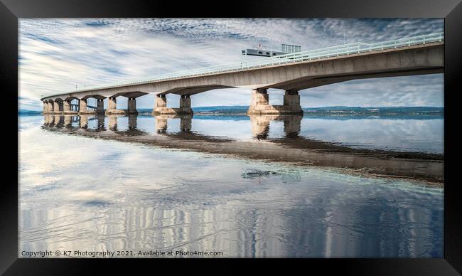 The Prince Of Wales Bridge over the Severn Estuary Framed Print by K7 Photography