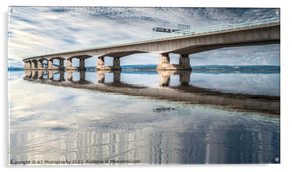 The Prince Of Wales Bridge over the Severn Estuary Acrylic by K7 Photography