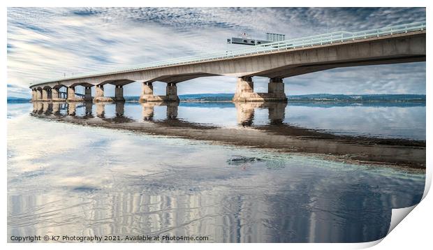 The Prince Of Wales Bridge over the Severn Estuary Print by K7 Photography