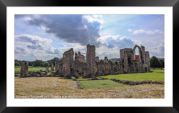 Castle Acre Priory Framed Mounted Print by GJS Photography Artist
