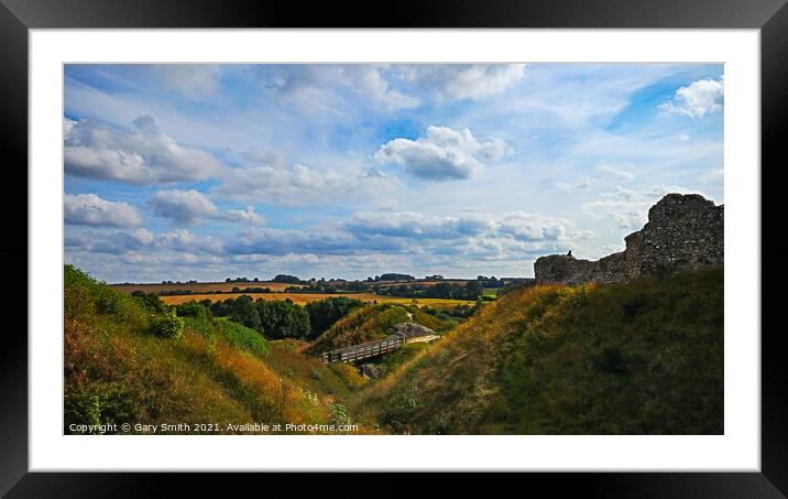 Castle Acre Castle Ruins Framed Mounted Print by GJS Photography Artist