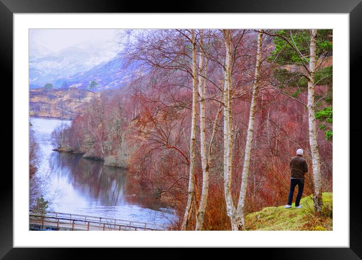 Enjoying the view along Glen Affric  Framed Mounted Print by Jacqi Elmslie