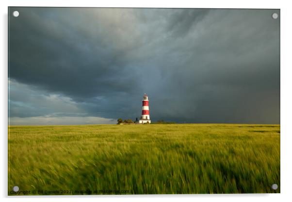 Summer Showers over Happisburgh Lighthouse Acrylic by Bill Daniels