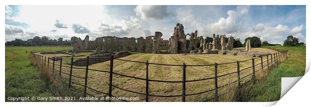 Castle Acre Priory Print by GJS Photography Artist