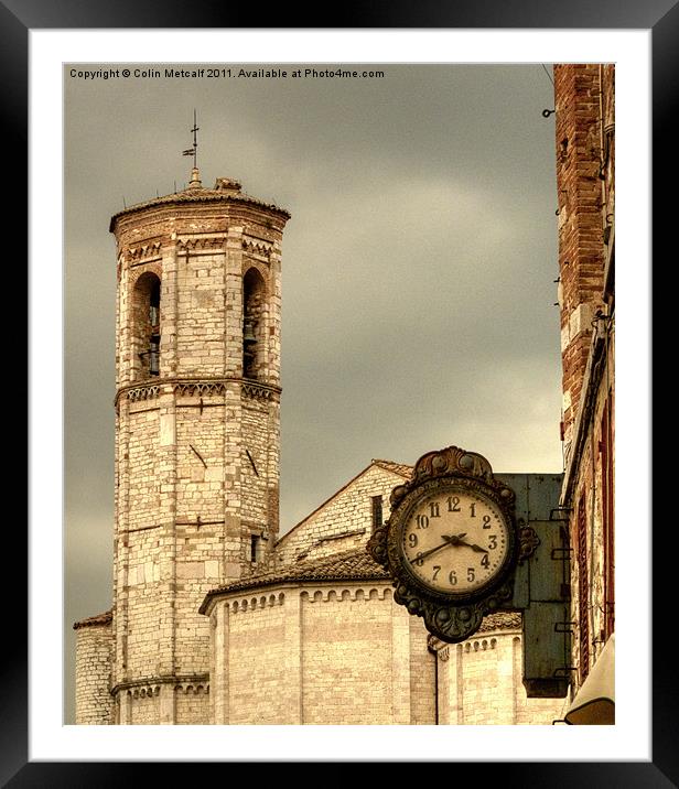 L'Orologio, Gubbio Framed Mounted Print by Colin Metcalf
