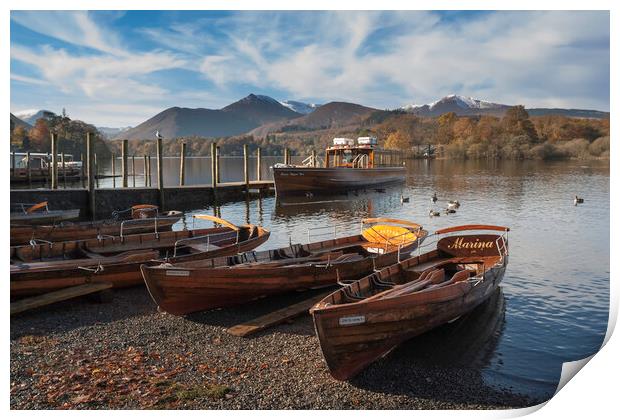 Derwent Water, Cumbria Print by Andrew Sharpe