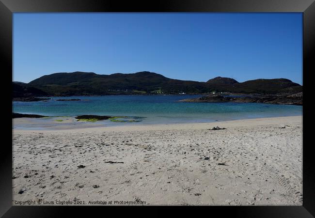 Sanna Bay Ardnamurchan Framed Print by Louis Costello