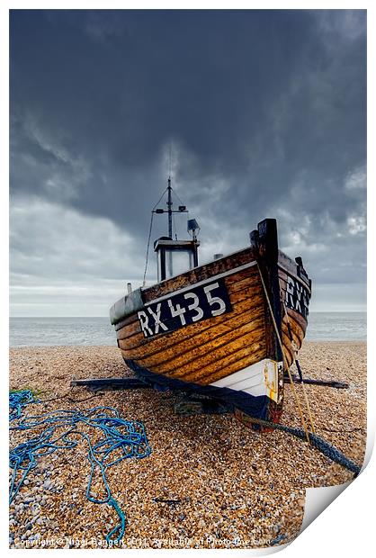 Fishing Boat Print by Nigel Bangert