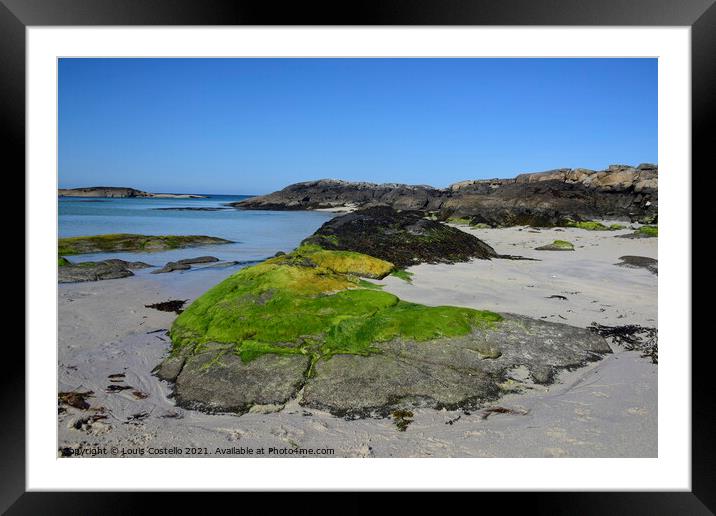 Sanna Bay Ardnamurchan Framed Mounted Print by Louis Costello