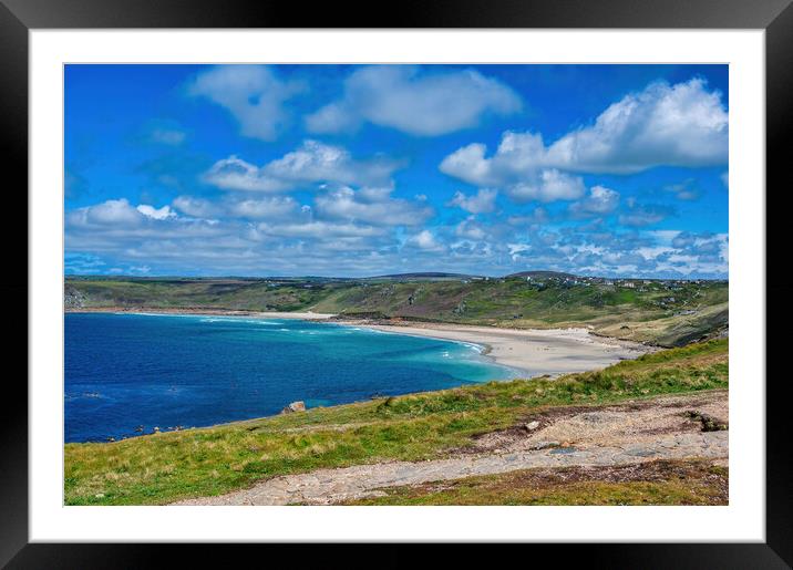 Sennen Cove in Cornwall Framed Mounted Print by Tracey Turner