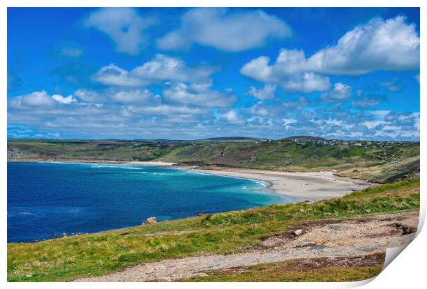 Sennen Cove in Cornwall Print by Tracey Turner