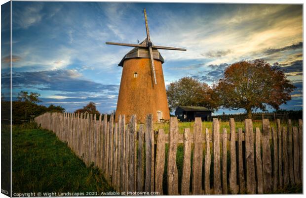 Bembridge Windmill Isle Of Wight Canvas Print by Wight Landscapes